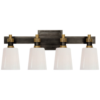 Bryant Bath Four Light Bath Lighting in Bronze and Hand-Rubbed Antique Brass (268|TOB2153BZHABWG)