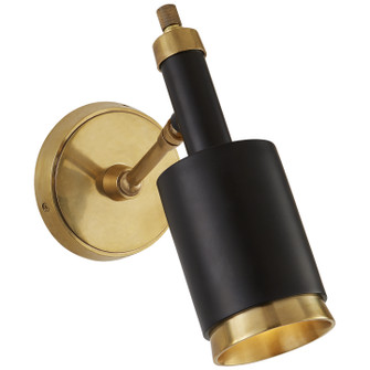 Anders One Light Wall Sconce in Hand-Rubbed Antique Brass and Black (268|TOB2097HABBLK)