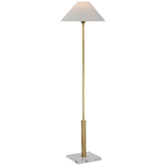 Asher LED Floor Lamp in Hand-Rubbed Antique Brass and Crystal (268|SP1510HABCGL)