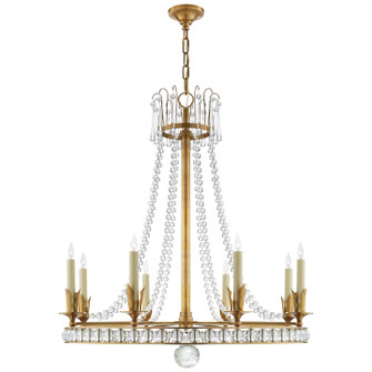 Regency Eight Light Chandelier in Hand-Rubbed Antique Brass (268|SN5108HAB)