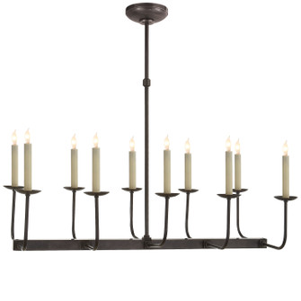 Linear Branched Ten Light Chandelier in Bronze (268|SL5863BZ)