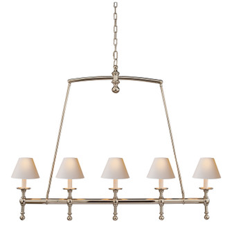 Classic Five Light Linear Chandelier in Hand-Rubbed Antique Brass (268|SL5811HABL)