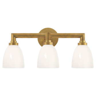 Wilton Three Light Bath Sconce in Hand-Rubbed Antique Brass (268|SL2843HABWG)
