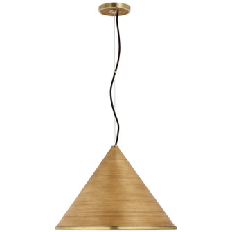 Reine LED Pendant in Polished Nickel and Black Rattan (268|SK5558PNBRT)