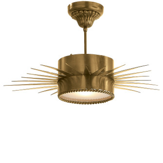 Soleil One Light Semi Flush Mount in Hand-Rubbed Antique Brass (268|SK5201HAB)