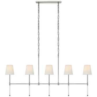 Camille Five Light Linear Chandelier in Polished Nickel (268|SK5055PNL)