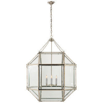 Morris Three Light Lantern in Polished Nickel (268|SK5010PNCG)