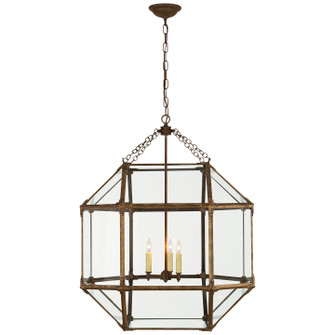 Morris Three Light Lantern in Gilded Iron (268|SK5010GICG)