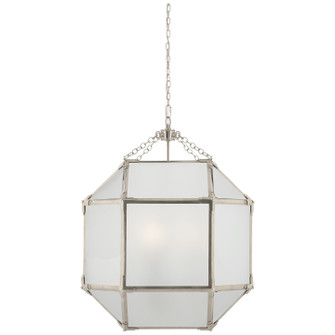 Morris Three Light Lantern in Polished Nickel (268|SK5009PNFG)
