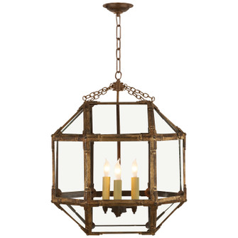 Morris Three Light Lantern in Gilded Iron (268|SK5009GICG)