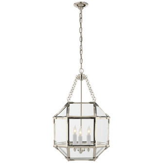 Morris Three Light Lantern in Polished Nickel (268|SK5008PNCG)