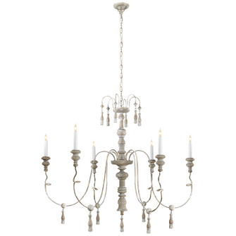 Michele Six Light Chandelier in Belgian White (268|SK5004BW)