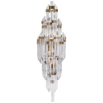 Adele Two Light Wall Sconce in Hand-Rubbed Antique Brass with Clear Acrylic (268|SK2404HABCA)