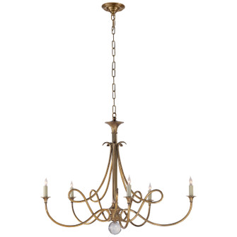 Double Twist Five Light Chandelier in Hand-Rubbed Antique Brass (268|SC5005HAB)