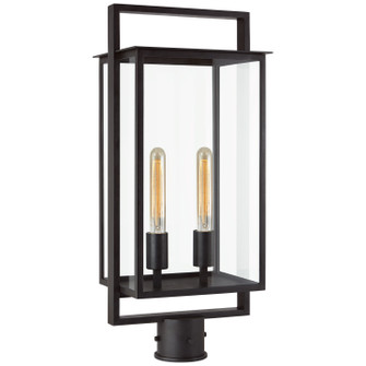 Halle Two Light Post Lantern in Aged Iron (268|S7191AICG)