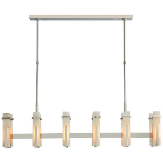 Malik LED Linear Chandelier in Polished Nickel (268|S5915PNALB)