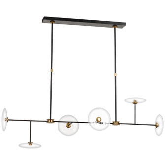 Calvino LED Chandelier in Aged Iron and Hand-Rubbed Antique Brass (268|S5695AIHABCG) Calvino LED Chandelier in Aged Iron and Hand-Rubbed Antique Brass (268|S5695AIHABCG)