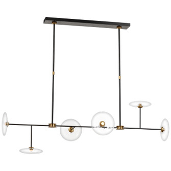 Calvino LED Chandelier in Aged Iron and Hand-Rubbed Antique Brass (268|S5695AIHABCG)