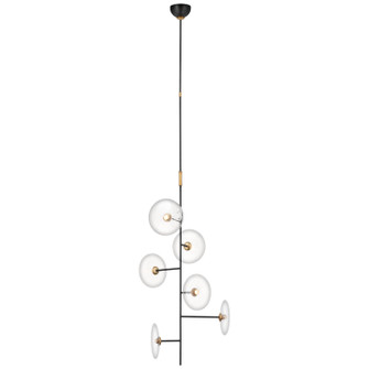 Calvino LED Chandelier in Aged Iron and Hand-Rubbed Antique Brass (268|S5691AIHABCG)