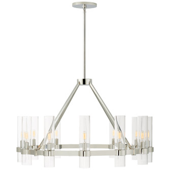 Presidio 12 Light Chandelier in Polished Nickel (268|S5680PNCG)