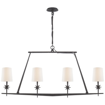 Etoile Four Light Chandelier in Blackened Rust (268|S5316BRL)