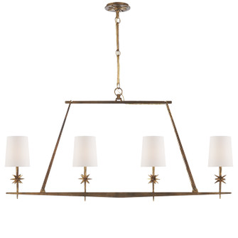 Etoile Four Light Chandelier in Blackened Rust (268|S5316BRL)