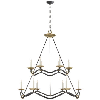 Choros 12 Light Chandelier in Aged Iron (268|S5041AI)