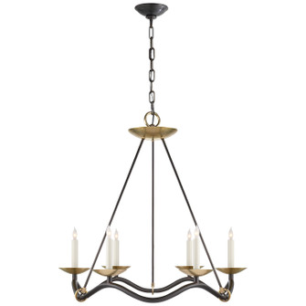 Choros Six Light Chandelier in Aged Iron (268|S5040AI)