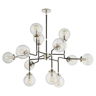 Bistro 12 Light Chandelier in Polished Nickel (268|S5022PNCG)