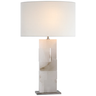 Ashlar LED Table Lamp in Alabaster and Polished Nickel (268|S3926ALBPNL)