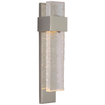 Brock LED Wall Sconce in Polished Nickel and Clear Wavy Glass (268|S2340PNCWG)