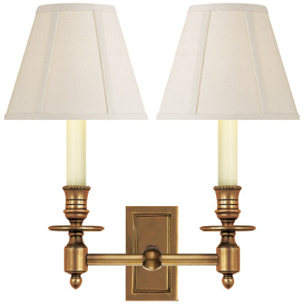 French Library Two Light Wall Sconce in Hand-Rubbed Antique Brass (268|S2212HABL)