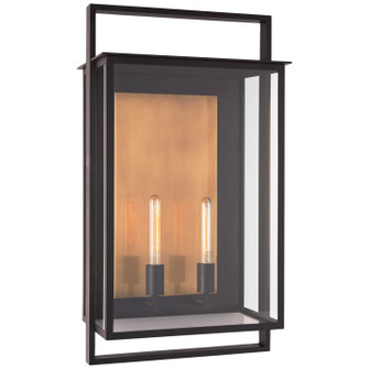 Halle Two Light Wall Lantern in Aged Iron (268|S2193AICG)
