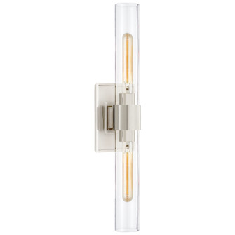 Presidio Two Light Wall Sconce in Polished Nickel (268|S2164PNCG)