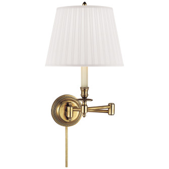 Candle Stick One Light Swing Arm Wall Lamp in Hand-Rubbed Antique Brass (268|S2010HABS)