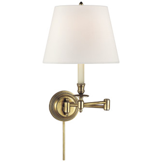 Candle Stick One Light Swing Arm Wall Sconce in Hand-Rubbed Antique Brass (268|S2010HABL)