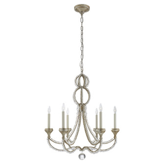 Milan Six Light Chandelier in Venetian Silver (268|NW5030VS)