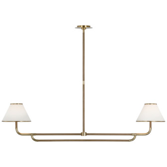 Rigby LED Chandelier in Soft Brass and Natural Oak (268|MF5059SBNOL)