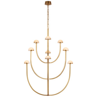 Pedra LED Chandelier in Antique-Burnished Brass (268|KW5622ABALB)