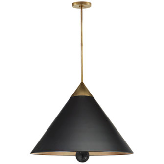 Cleo Three Light Pendant in Antique-Burnished Brass (268|KW5515ABBMBLK)