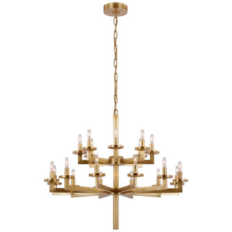 Liaison 20 Light Chandelier in Antique-Burnished Brass (268|KW5201AB) Liaison 20 Light Chandelier in Antique-Burnished Brass (268|KW5201AB)