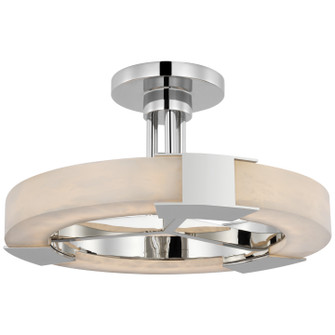 Covet LED Semi-Flush Mount in Polished Nickel and Alabaster (268|KW4142PNALB)