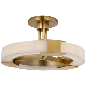 Covet LED Semi-Flush Mount in Antique-Burnished Brass and Alabaster (268|KW4142ABALB)