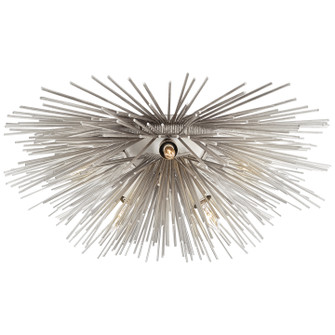 Strada Six Light Flush Mount in Burnished Silver Leaf (268|KW4065BSL) Strada Six Light Flush Mount in Burnished Silver Leaf (268|KW4065BSL)
