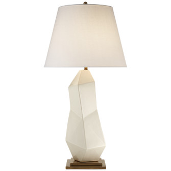 Bayliss One Light Table Lamp in White Leather Ceramic (268|KW3046WLCL)