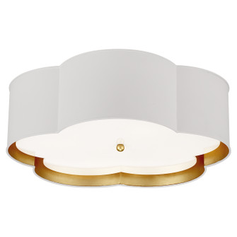 Bryce Four Light Flush Mount in White and Gild (268|KS4118WHTGFA)