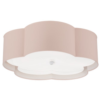 Bryce Four Light Flush Mount in Pink and White (268|KS4118PNKWHTFA)