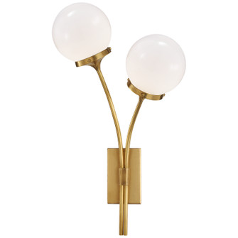 Prescott Two Light Wall Sconce in Soft Brass (268|KS2408SBWG)