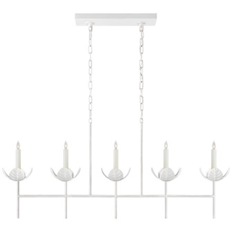 Illana Five Light Linear Chandelier in Plaster White (268|JN5630PW)