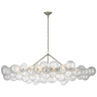 Talia LED Linear Chandelier in Burnished Silver Leaf (268|JN5117BSLCG)